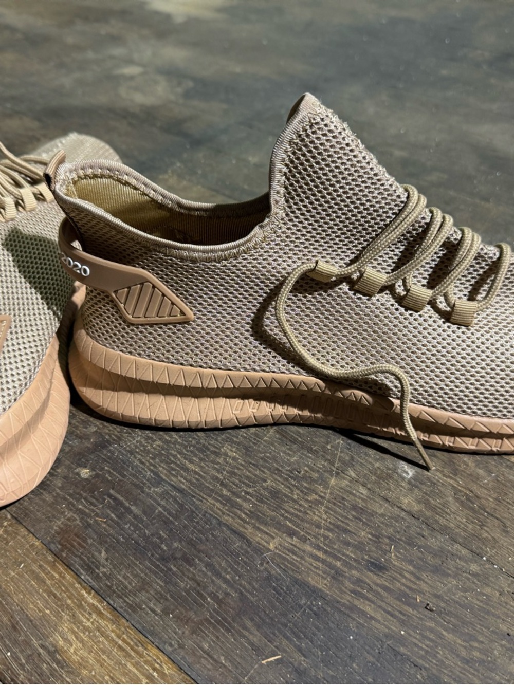 Men's Athletic Knit Trainer in Taupe